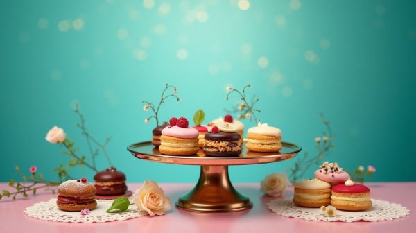 Un plateau tournant pour un décor de pâtisserie réussi